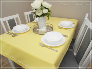 Obrus plamoodporny EXCLUSIVE żółty