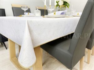 Obrus plamoodporny DE LUX DIAMENTY ZŁOTE - obrazek 3
