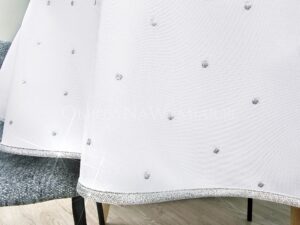 Obrus plamoodporny DE LUX KROPKI SREBRNE - obrazek 5