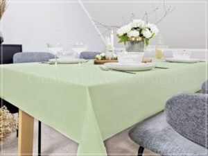 Obrus plamoodporny (wzór PRO LEN) kolor pistacjowy