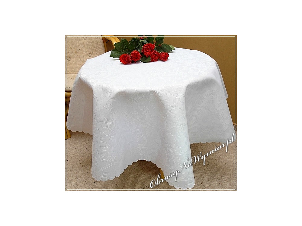 Obrus plamoodporny ELEGANT kolor biały