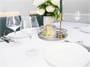 Obrus plamoodporny GRACJA GŁADKA kolor biały