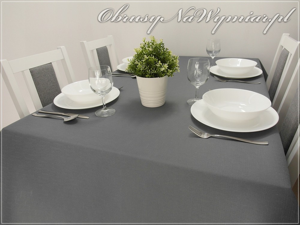 Obrus plamoodporny (wzór PRO LEN) kolor szary