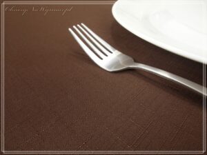 Obrus plamoodporny (wzór PRO LEN) kolor brązowy