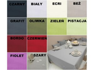 Obrus plamoodporny (wzór PRO LEN) kolor fioletowy