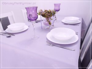 Obrus plamoodporny (wzór ROMBY) kolor biały