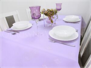 Obrus plamoodporny (wzór ROMBY) kolor lila / jasny fioletowy