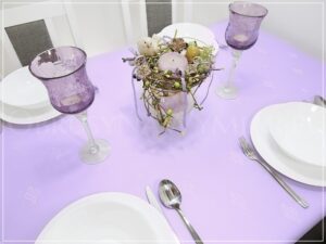 Obrus plamoodporny (wzór ROMBY) kolor lila / jasny fioletowy