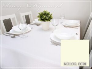 Obrus plamoodporny (wzór KWADRACIKI) kolor biały