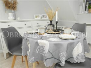Obrus plamoodporny drukowany ROBUSTA szara