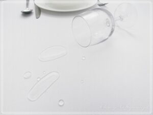 Obrus plamoodporny PRO LEN z gipiurą kolor biały