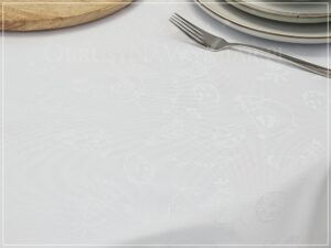 Obrus plamoodporny WHITE EASTER kolor biały