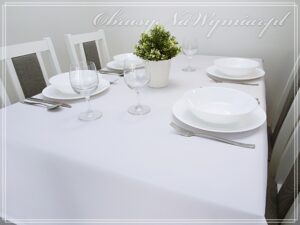 Obrus plamoodporny PRESTIGE kolor biały