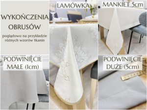 Obrus plamoodporny CREMOSO kolor kremowy - obrazek 4
