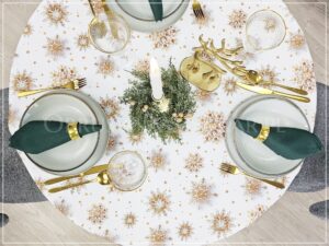 Obrus plamoodporny drukowany SNOWFLAKE