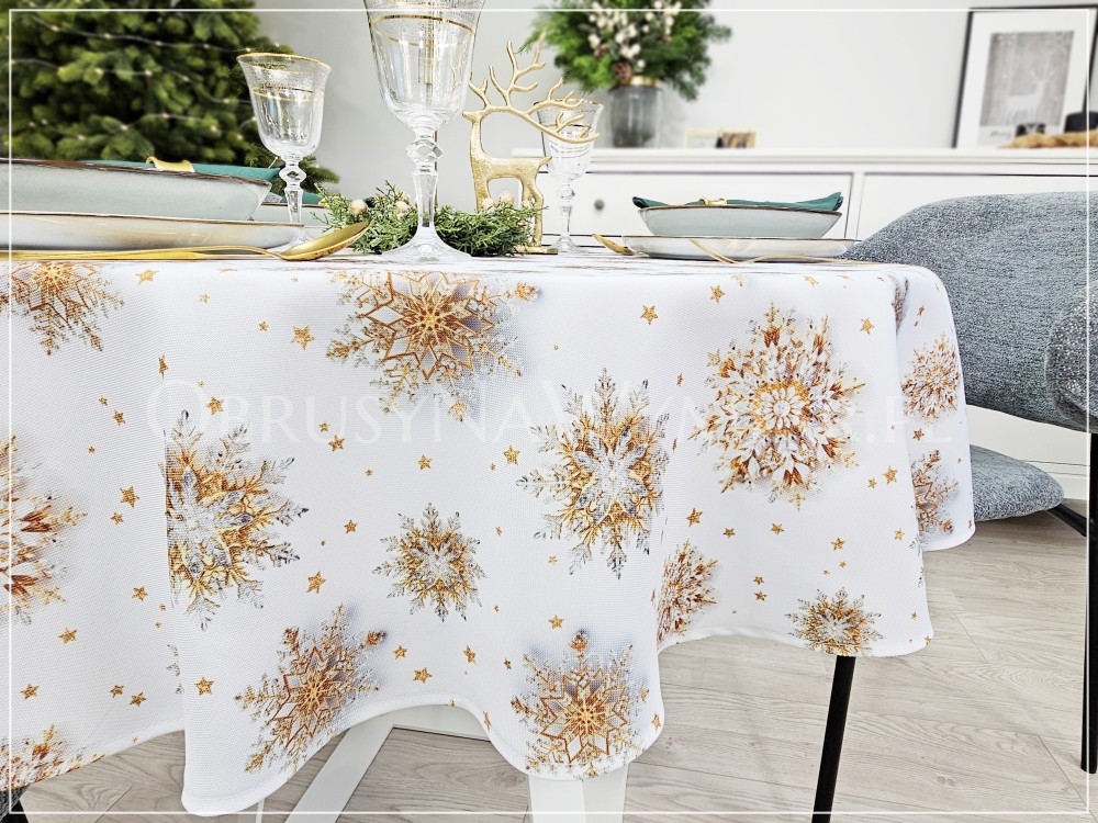 Obrus plamoodporny drukowany SNOWFLAKE