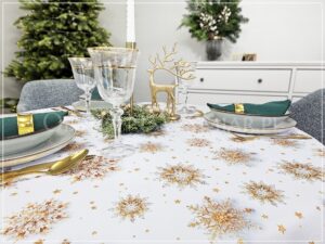 Obrus plamoodporny drukowany SNOWFLAKE