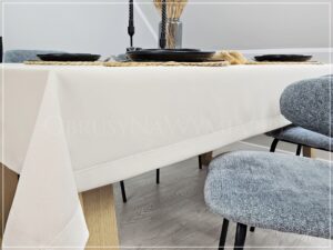 Obrus plamoodporny BIANCA Z MANKIETEM kolor jasny beż