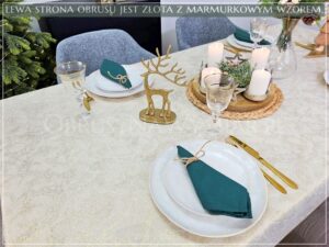 Obrus plamoodporny WOODEN STORY Z MANKIETEM