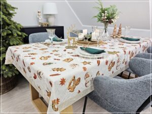 Obrus plamoodporny WOODEN STORY Z MANKIETEM