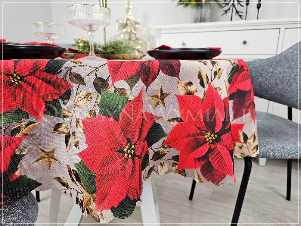 Obrus plamoodporny drukowany RED CHRISTMAS-M