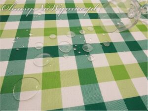 Obrus plamoodporny drukowany KRATA brązowo-beżowa