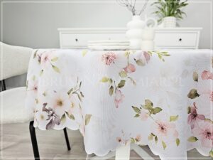 Obrus plamoodporny drukowany KWITNĄCA WIŚNIA