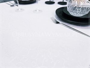 Obrus plamoodporny (wzór FINEZJA) kolor biały