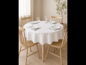 Obrus plamoodporny (wzór Modern Frost) kolor biały