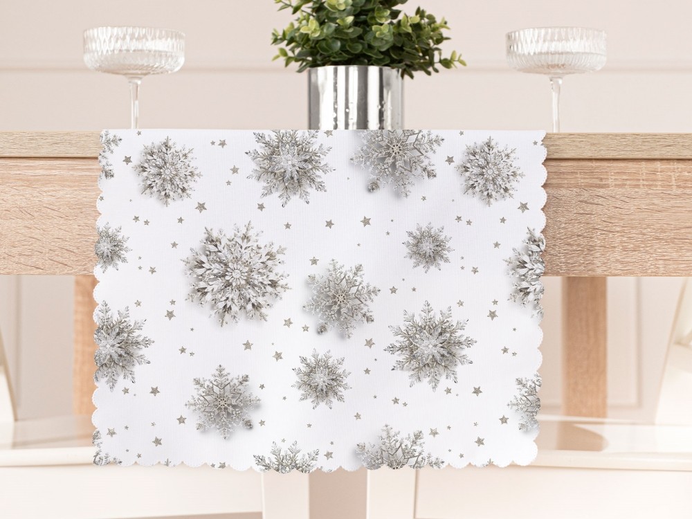 Obrus plamoodporny drukowany SNOWFLAKE