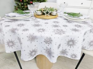 Obrus plamoodporny drukowany SNOWFLAKE