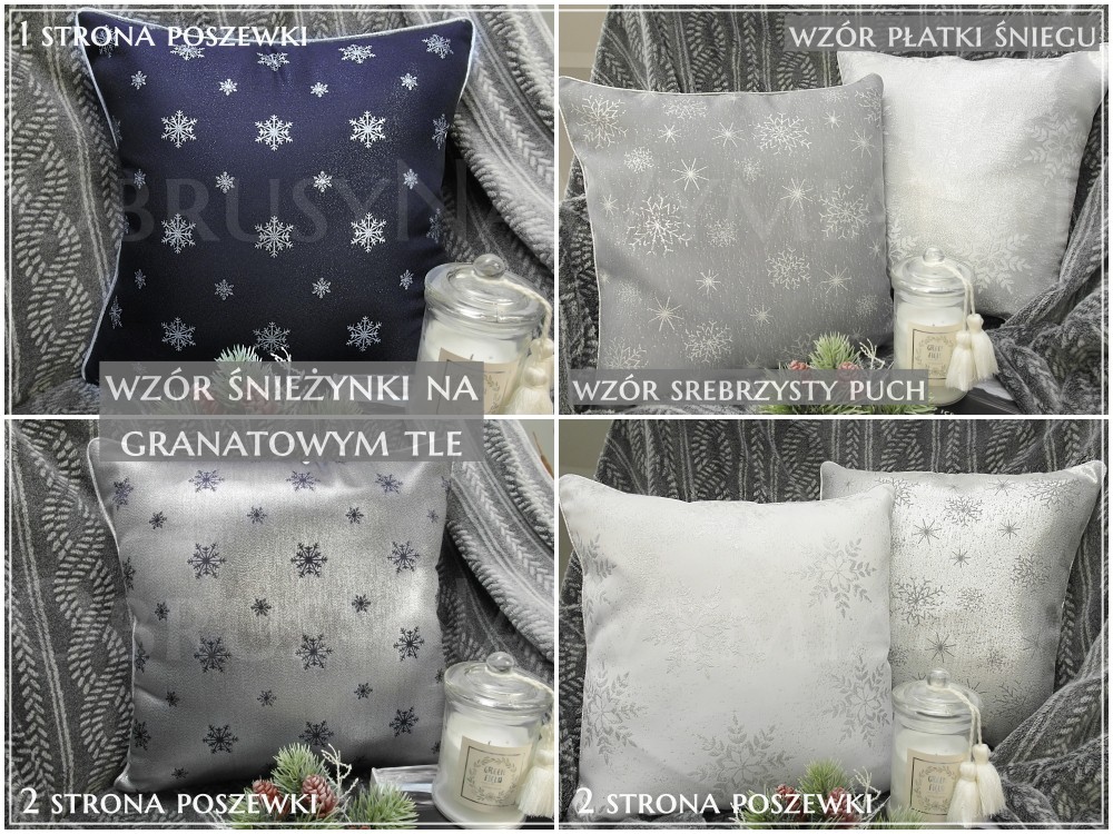 Poszewka na poduszkę ze wzorem bożonarodzeniowym